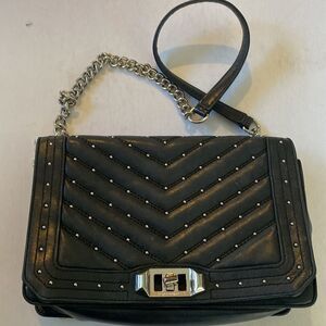 Rebecca Minkoff Women’s Studded Black Leather Bag